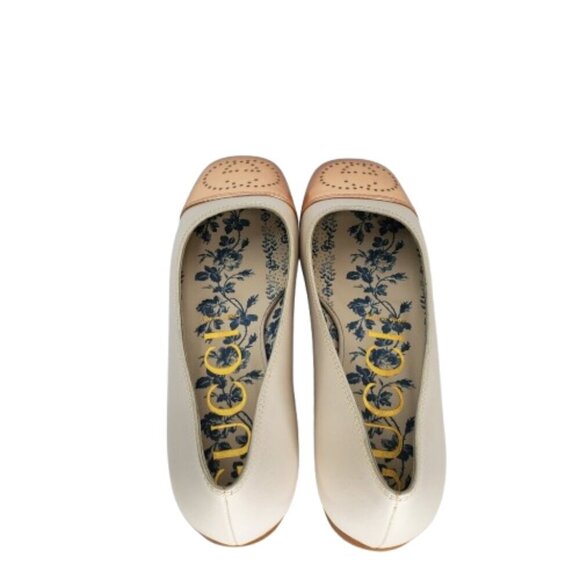 Gucci Hills GG Logo Cap Toe Ballet Flats - Picture 4 of 10